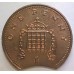 GREAT BRITAIN UK 1986 . ONE 1 PENNY . ERROR . CLIPPED PLANCHET